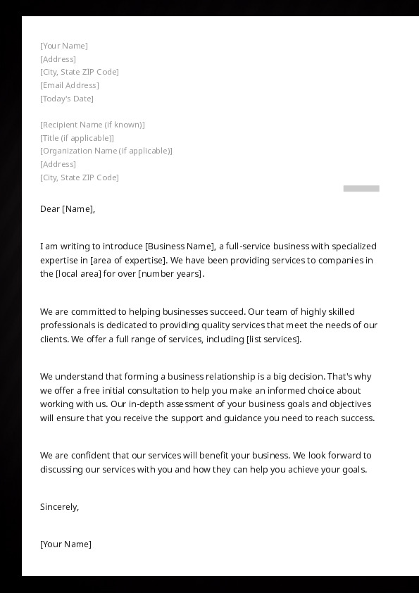 Introduce Business Contract