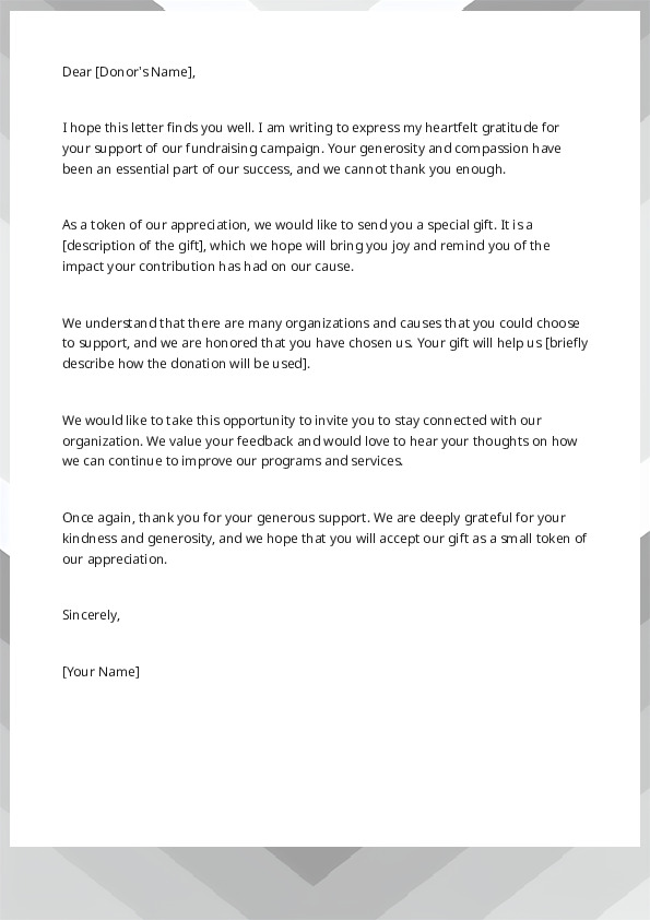 Write a letter to accompany a gift